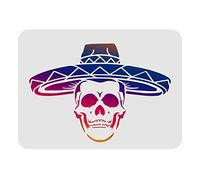 FINGERINSPIRE Mexican Skull Drawing Painting Stencils Templates 29.7x21cm Plastic Decoration Rectangle Stencils for Painting on Wood, Floor, Wall and Fabric