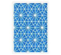 FINGERINSPIRE Modern Geometry Painting Stencil 29.7x21cm Large Plastic Wall Stencils Triangles Hexagons Blocks Art Craft Stencils Hollow Out Stencil Templates for Wall Tile Furniture Fabric