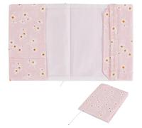 FINGERINSPIRE Paperback Book Cover 165x210mm A5 Canvas Book Protector Plastic Misty Rose Color Book Covers Rectangle Daisy Flower Book Covers with Adjustable Closure Dustproof Book Covers for School