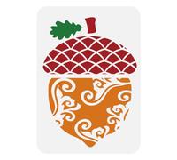 FINGERINSPIRE Pinecones Painting Stencil 21x29.7cm Hollowed Acorn Pattern Stencil for Painting Reusable Acorn Leaf Template Plastic PET Wave Pattern Stencil Autumn Theme Template for Home Decor