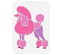 FINGERINSPIRE Reusable Poodle & Puppy Dog Stencil - 21x29.7cm Animal Theme Craft for Wall & Furniture DIY Home Decor
