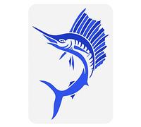 FINGERINSPIRE Sailfish Painting Stencil 29.7x21cm Reusable Big Marine Fish Stencil Template Plastic PET Ocean Animal Painting Stencil DIY Art Crafts for Wall, Photo Album, Canvas, Fabric Decor