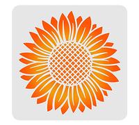 FINGERINSPIRE Sunflower Stencil Template 30x30cm Plastic Large Flower Drawing Painting Stencils Square Reusable Stencils for Painting and DIY Projects