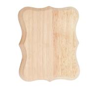 FINGERINSPIRE Unfinished Oak Wooden Plaque 15.5x12.7x1.7cm Blanched Almond Color Lace Edged Rectangle Wood Display Pedestals Unfinished Wood Craft Base Blank Wooden Plaque for Home Decor & DIY Craft