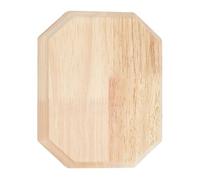 FINGERINSPIRE Unfinished Wooden Plaque 15.5x12.7x1.7cm Blanched Almond Color Octagon Wood Display Pedestals Unfinished Wood Craft Base Blank Wooden Plaque for Home Decor & DIY Craft