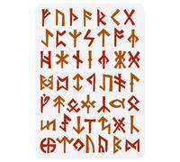 FINGERINSPIRE Viking Runes Painting Stencil 21x29.7cm Reusable Ancient Alphabet Stencil for DIY Home Decoration