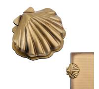 FINGERINSPIRE Vintage Shell Journal Clips 70x80x28mm Shell Shape Book Clips Antique Golden Retro Style Journal Clip Alloy Page Holder Decorative Accessory for Diary and Planner Decoration
