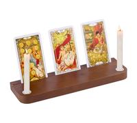 FINGERINSPIRE Wooden Tarot Card Holder 75x250x18.5mm Coffee Rectangle Tarot Card Holder Card Display Stand Wood Oracle Cards Stand for Meditation, Daily Affirmation Card Case Reading Accessories