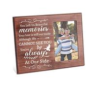 FINGERINSPIRE You Left Us Beautiful Memories Picture Frame 15x10cm Sympathy Gifts Frames Memorial Photo Frame Bereavement Gifts Frame Wood Photo Frame for Loss of Mother, Father, Grandpa, Grandma