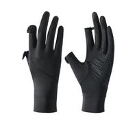 Fingerless Driving UV Gloves - Anti Slip Palm Grip Structure, UPF 50 Plus Sun Blocking Fabric, Lightweight Breathable Sleeve Design, Touch Screen Sensitive Fingertips | Car Driving Protection Use, Kay