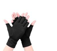 Fingerless Gloves, Bamboo Arthritis Gloves for Pain Relief Rheumatoid and Osteoarthritis Fingerless, for Women and Fingerless Gloves for Men (black)