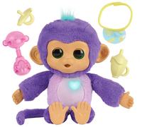 Fingerlings Care ‘n’ Cuddles Interactive Baby Monkey, Sunny (Purple), Toys for Kids Age 3+, 150+ Sounds and Reactions, Heart Lights Up