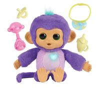 Fingerlings Care ‘n’ Cuddles Interactive Baby Monkey, Sunny (Purple), Toys for Kids Age 3+, 150+ Sounds and Reactions, Heart Lights Up