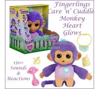 Fingerlings Care'n'Cuddles Monkey Sunny The Interactive Monkey 3+ Years NEW