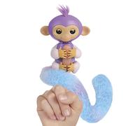 Fingerlings Snuggle Tails - Interactive Purple Monkey (Coco), with fluffy tail, mini bestie (Chloe), brush and stickers