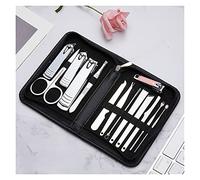 Fingernail Clipper Set 20/14/10/6pcs Stainless Steel Nail Clippers Fingernail Toenail Nail Cutter Scissors Grooming Kit Pedicure Manicure Tools Nail Grooming Kits (Color : A1 14Pcs) (A1 14pcs)