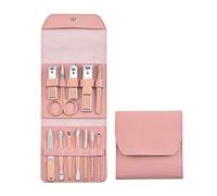 Fingernail Clipper Set Rose Gold 16-Piece Nail Clippers and Nail Clippers Set from Stock, Bag Style Nail Tools Nail Grooming Kits (Size : Brown16 Pieces) (12 Pieces of Rose Gold)