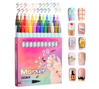 Fingernail Polish Pens,24 Colors Drawing Tool | 0.5mm Gel Nail Pens - for Teens Parties Girls Practice Home Beginners Salon Project Manicure