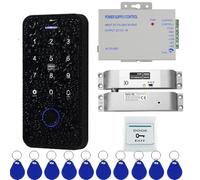 Fingerprint Access Control System，Door Buzzer Entry System Waterproof Tuya APP Unlock with Door Switch,12v Power Supply,IC 13.56MHZ Keychains,Electric bolt lock