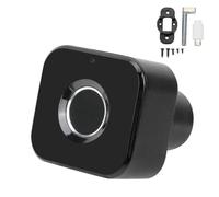 Fingerprint Cabinet Lock, USB Rechargeable, Anti - Theft Security, Black, Left Opening - Fast 360° Recognition, Supports 20 Fingerprints, Ideal for Home Office Drawers (Right Opening)