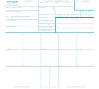 Fingerprint Cards, Applicant FD-258, 50 Pack