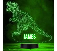 Fingerprint Designs 3D Roaring Tyrannosaurus Rex Dinosaur T-Rex Personalised Gift Colour Night Light