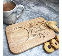 Fingerprint Designs Best Grandma Pastry and Tea Personalised Gift Tea Tray Biscuit Serving Board