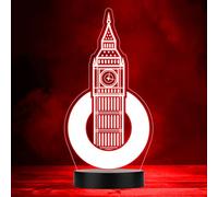 Fingerprint Designs Big Ben Clock UK London Colour Changing Led Lamp Personalised Gift Night Light