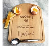 Fingerprint Designs Boiled Eggs & Toast Soldiers A Toast for an Egg-Cellent Husband Breakfast Board
