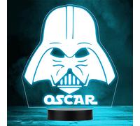 Fingerprint Designs Darth Vader Mask Personalised Gift Colour Change LED Lamp Night Light