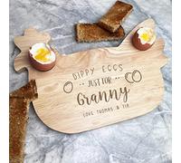 Fingerprint Designs Dippy Eggs for Granny Personalised Eggs & Toast Soldiers Chicken Breakfast Board