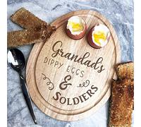 Fingerprint Designs Dippy Eggs & Toast Grandad Breakfast Board - Gift for Grandad - Birthday Present Idea