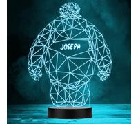 Fingerprint Designs Geometric Baymax 6 Personalised Gift Colour Change LED Lamp Night Light