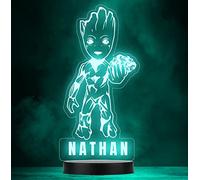 Fingerprint Designs Kids I Am Groot Personalised Gift Colour Changing Led Lamp Night Light