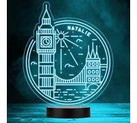 Fingerprint Designs London Big Ben & Bridge UK Led Lamp Personalised Gift Night Light