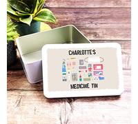 Fingerprint Designs Medical Icons Medicine Rectangle Personalised First Aid Tin