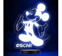 Fingerprint Designs Mickey Mouse Kids Personalised Gift Colour Changing Led Lamp Night Light