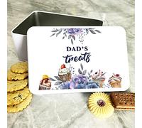 Fingerprint Designs Modern and Gift-Ready Rectangle Biscuit Tin - 192x127x75mm - Airtight, Perfect for Cookies, Crackers, Sweets, and Dry Foods