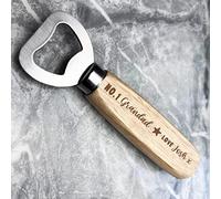 Fingerprint Designs Number 1 Grandad Star Father's Day Personalised Gift Beer Bottle Opener