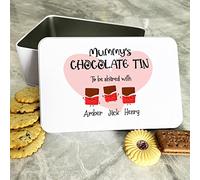 Fingerprint Designs Personalised Cute Chocolate Bar Characters Heart Biscuit Sweets Cake Treat Tin