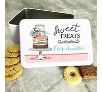 Fingerprint Designs Personalised Vintage Biscuit Baking Sweets Cake Sweet Treats Auntie Treat Tin