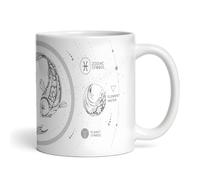 Fingerprint Designs Pisces Zodiac Sign Birthday Gift Tea Coffee Cup Personalised Mug |Personalised Birthday Mug | Tea Mug | Coffee Mug | Personalised Mug | Birthday Present | Cup |Custom Gift