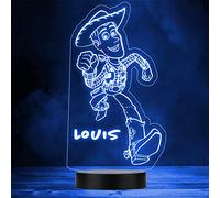Fingerprint Designs Sheriff Woody Personalised Gift Colour Changing LED Lamp Night Light