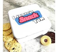 Fingerprint Designs Square Colourful Retro Vintage Sweet Snacks Personalised Snack Tin