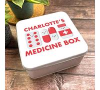 Fingerprint Designs Square Cute Character Pills First Aid Personalised Medicine Tin