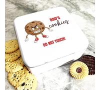 Fingerprint Designs Square Funny Angry Cookie Dad's Personalised Biscuit Tin