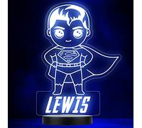 Fingerprint Designs Superman Baby Superhero Personalised Gift Colour Changing Led Lamp Night Light