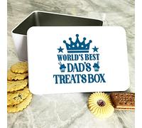 Fingerprint Designs World's Best Dad Treat Box Rectangle Personalised Treat Tin