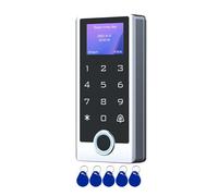 Fingerprint Door Access Control Keypad, Stainless Steel IP68 Waterproof LCD Display, Wiegand 26 Input/Output, RFID Card & PIN Code Entry, Doorbell Button