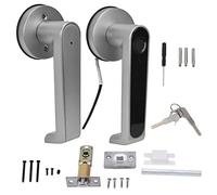 Fingerprint Door Handle Lock Keyless Entry Multifunction Security Lock for Home Office Hotel Wooden Doors Zinc Alloy 1407g 2 PCS